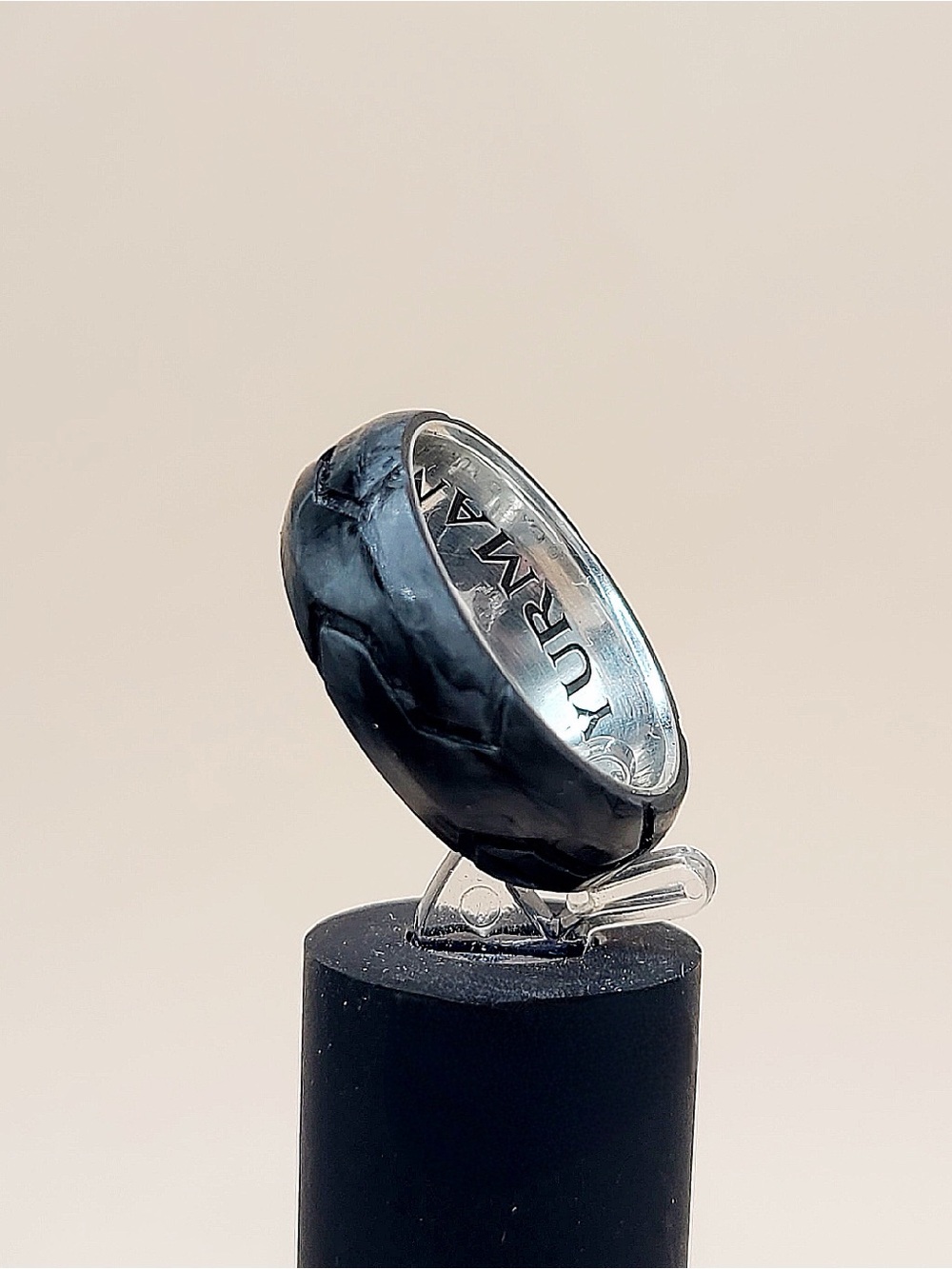 David Yurman Forged Carbon Band Ring In Sterling Silver - Picture 6 of 12